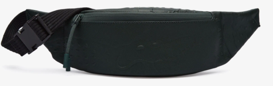SAC BANANE LACOSTE EMBOSSÉ VERT