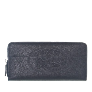 GRAND PORTEFEUILLE ZIPPÉ LACOSTE CROCO CREW PEACOAT NF2975NL 021 www.solene-maroquinerie.fr