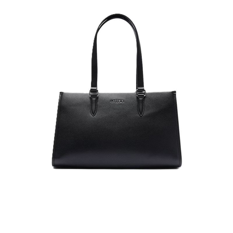 GRAND SAC A MAIN LACOSTE ELEGANCE NOIR NF5257EG 000 www.solene-maroquinerie.fr