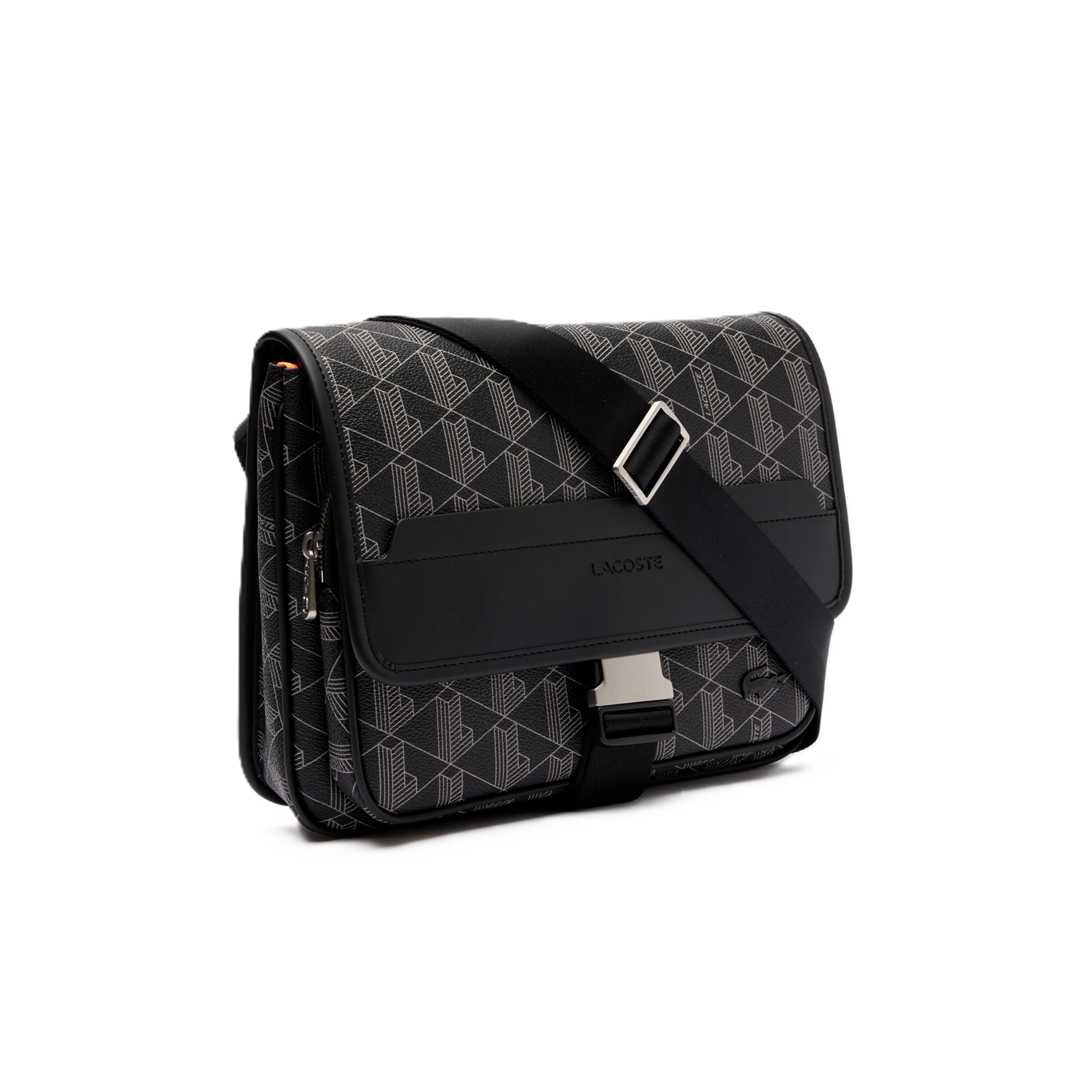 GRAND SAC A RABAT THE BLEND LACOSTE MONOGRAM NOIR GRIS NH4411LX H45 www.solene-maroquinerie.fr 2