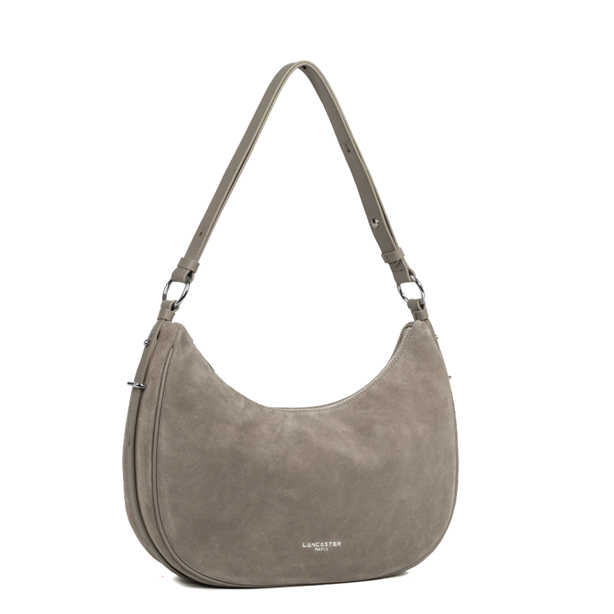 GRAND SAC BESACE LANCASTER SUEDE GALET FONCÉ 480-082 GALETFON www.solene-maroquinerie.fr 2