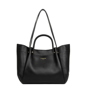 GRAND SAC CABAS ÉPAULE LANCASTER FOULONNÉ DOUBLE LOUISA NOIR 470-90 NOIR_IN_NU www.solene-maroquinerie.fr