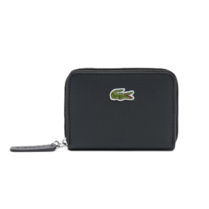 MINI PORTE-MONNAIE ZIPPÉ LACOSTE L.12.12 CONCEPT NOIR NF4193PK 000 www.solene-maroquinerie.fr