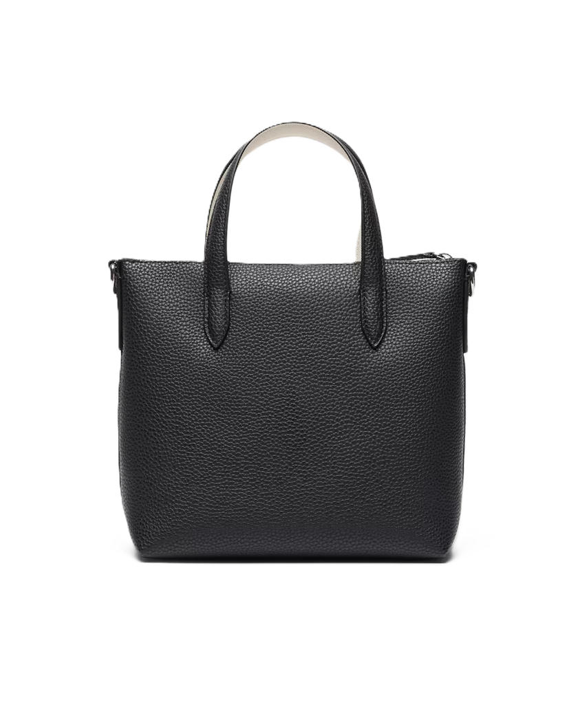 MINI SAC CABAS LACOSTE ANNA NOIR FARINE NF5126AA M66 www.solene-maroquinerie.fr 3