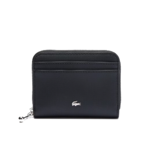 PETIT PORTE-MONNAIE ZIPPÉ LACOSTE DAILY CITY NOIR NF4764DZ 000 www.solene-maroquinerie.fr