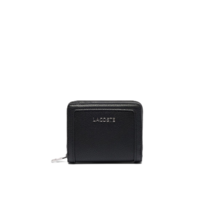 PETIT PORTE-MONNAIE ZIPPÉ LACOSTE ELEGANCE NOIR NF5145EG 000 www.solene-maroquinerie.fr