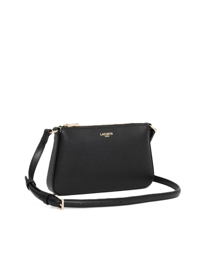 PETIT SAC A BANDOULIERE LACOSTE CHAMPS-ELYSÉES NOIR NF5226PH 000 www.solene-maroquinerie.fr 2