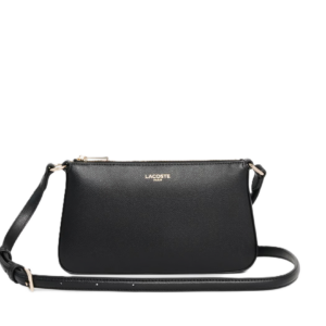 PETIT SAC A BANDOULIERE LACOSTE CHAMPS-ELYSÉES NOIR NF5226PH 000 www.solene-maroquinerie.fr