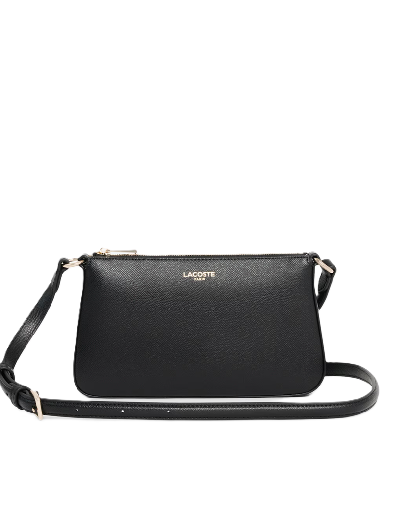 PETIT SAC A BANDOULIERE LACOSTE CHAMPS-ELYSÉES NOIR NF5226PH 000 www.solene-maroquinerie.fr