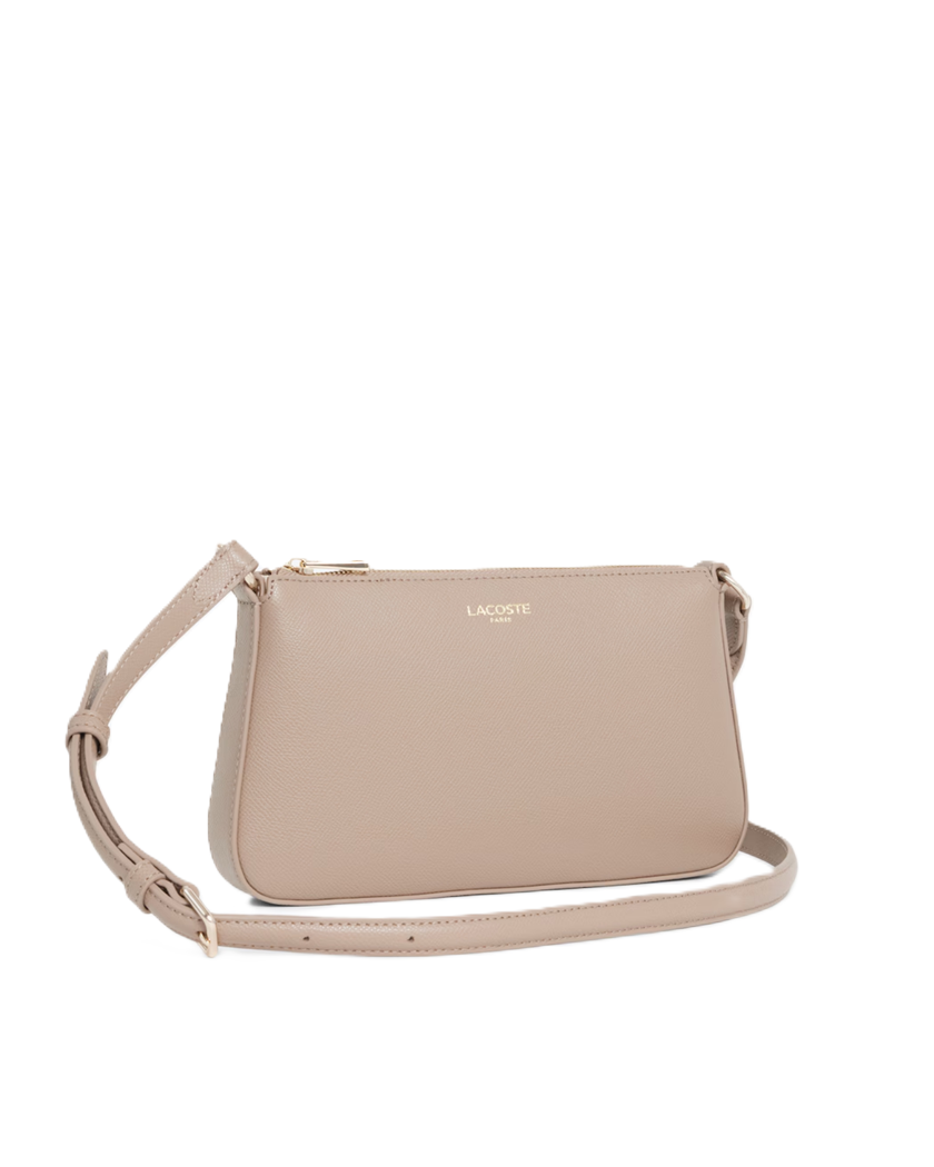 PETIT SAC A BANDOULIERE LACOSTE CHAMPS-ELYSÉES TAUPE NF5226PH N81 www.solene-maroquinerie.fr 2