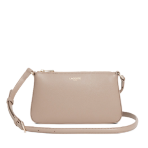 PETIT SAC A BANDOULIERE LACOSTE CHAMPS-ELYSÉES TAUPE NF5226PH N81 www.solene-maroquinerie.fr