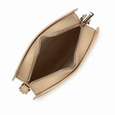 PETIT SAC A BANDOULIERE LANCASTER SUAVE LUNE BEIGE FONCÉ 433-32 BEIGEFONCE www.solene-maroquinerie.fr 3