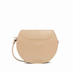PETIT SAC A BANDOULIERE LANCASTER SUAVE LUNE BEIGE FONCÉ 433-32 BEIGEFONCE www.solene-maroquinerie.fr