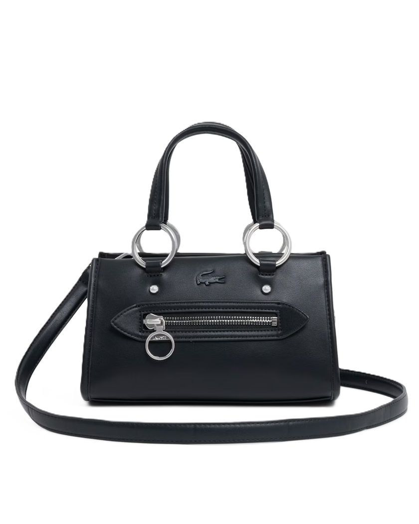 PETIT SAC A MAIN LACOSTE CELYS NOIR NF5230AQ 000 www.solene-maroquinerie.fr