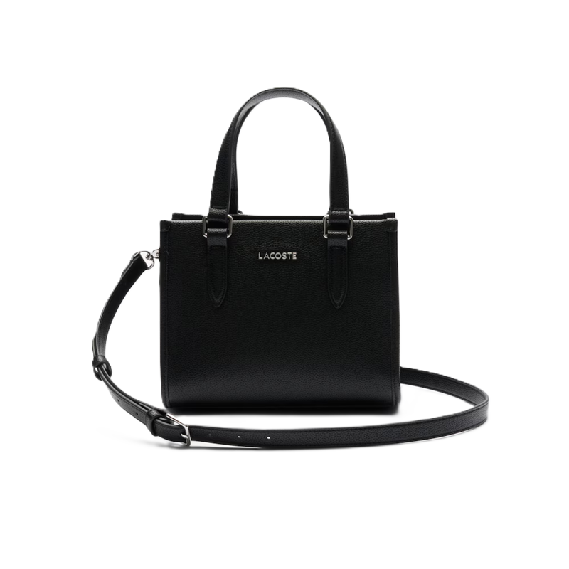 PETIT SAC A MAIN LACOSTE ELEGANCE NOIR NF5149EG 000 www.solene-maroquinerie.fr