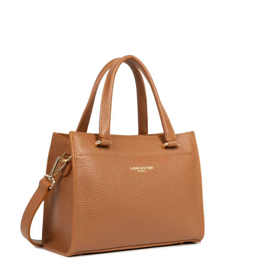 PETIT SAC A MAIN LANCASTER FOULONNE DOUBLE DAILY CAMEL 470-73-CAMEL_IN_OR www.solene-maroquinerie.fr 2