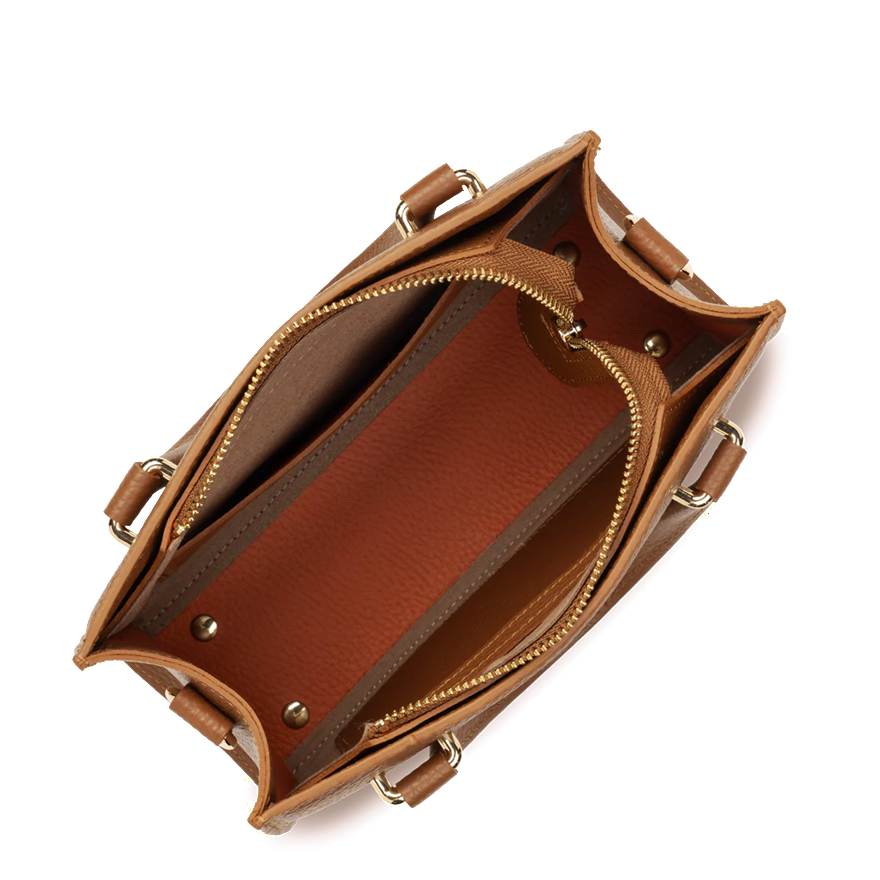PETIT SAC A MAIN LANCASTER FOULONNE DOUBLE DAILY CAMEL 470-73-CAMEL_IN_OR www.solene-maroquinerie.fr 4