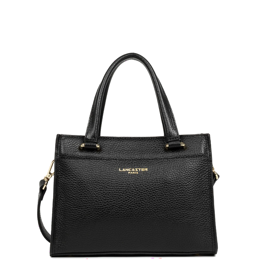 PETIT SAC A MAIN LANCASTER FOULONNE DOUBLE DAILY NOIR 470-73-NOIR_IN_NU www.solene-maroquinerie.fr