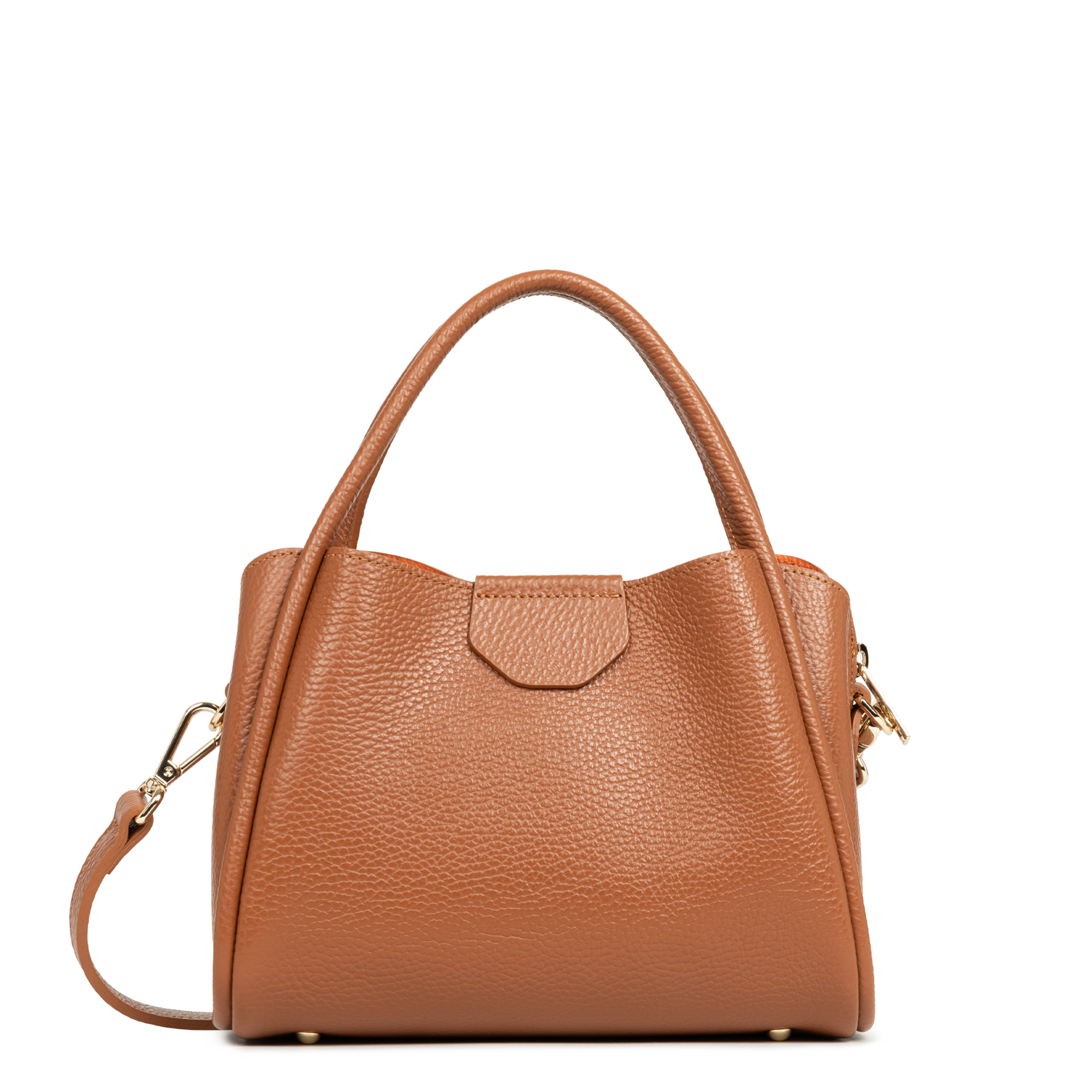 PETIT SAC A MAIN LANCASTER IDA DOUBLE CAMEL 470-83-CAMEL_IN_OR www.solene-maroquinerie.fr 3