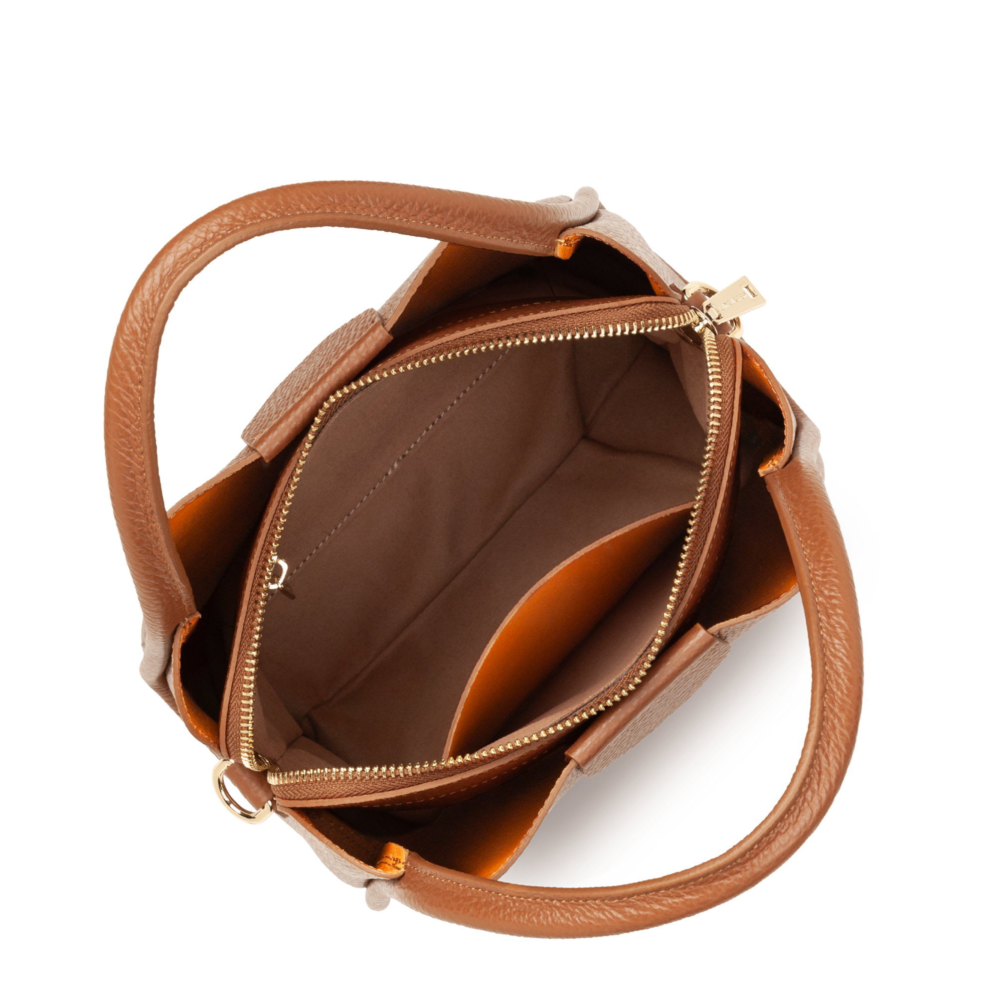 PETIT SAC A MAIN LANCASTER IDA DOUBLE CAMEL 470-83-CAMEL_IN_OR www.solene-maroquinerie.fr 4