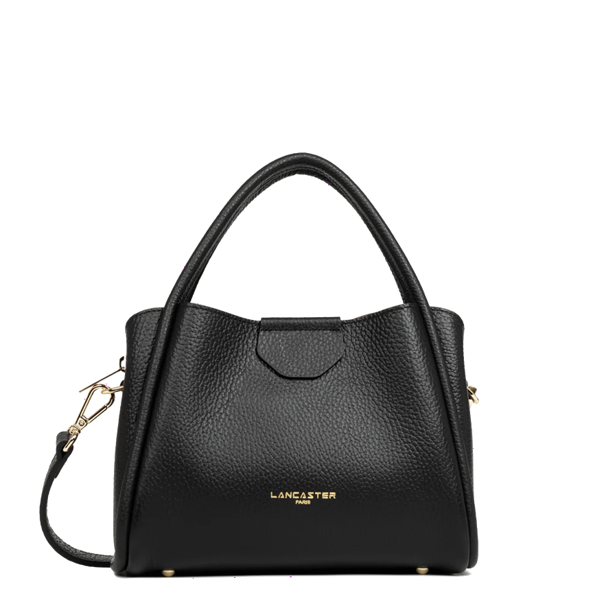 PETIT SAC A MAIN LANCASTER IDA DOUBLE NOIR 470-83-NOIR_IN_NU www.solene-maroquinerie.fr