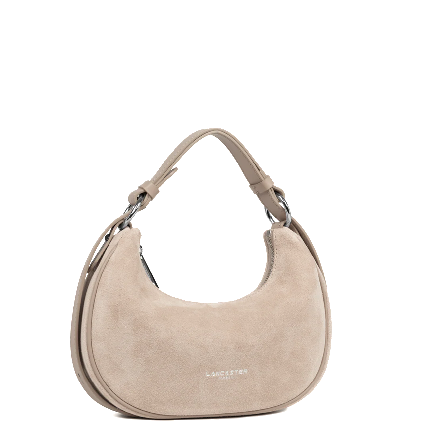 PETIT SAC BESACE LANCASTER SUEDE BEIGE FONCÉ 480-081 BEIGEFONCE www.solene-maroquinerie.fr 2