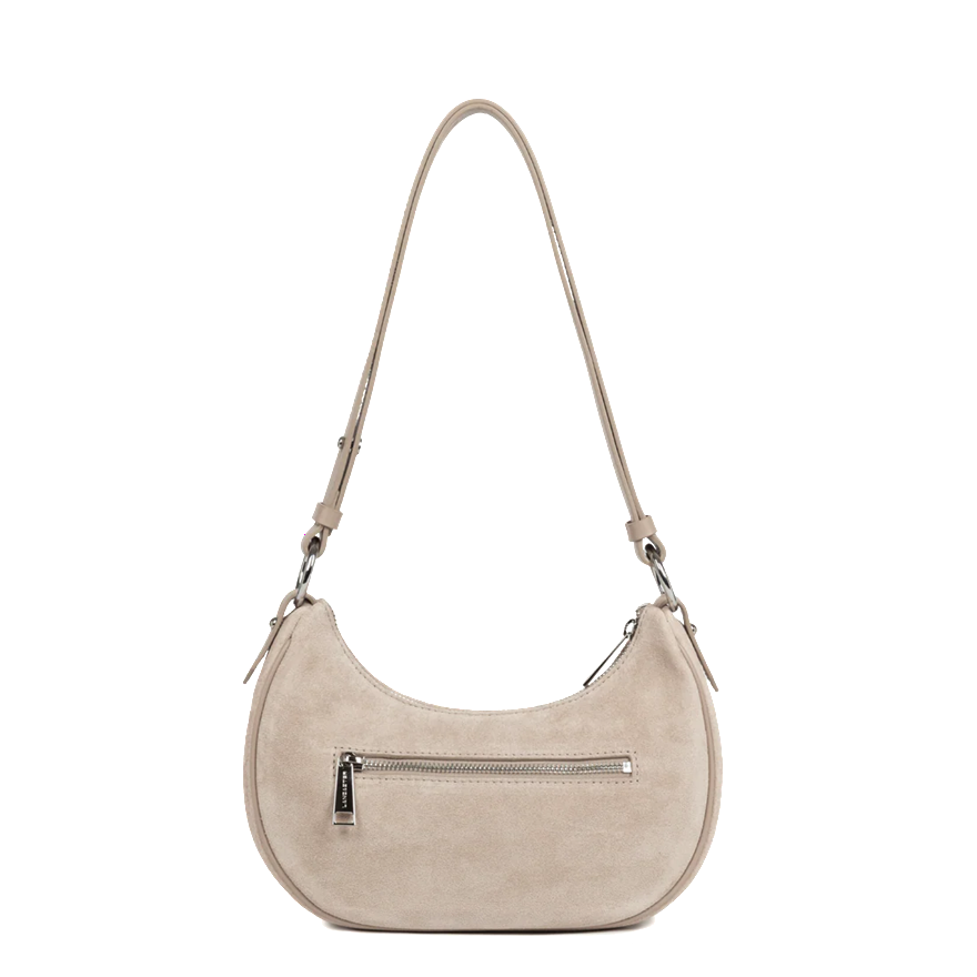 PETIT SAC BESACE LANCASTER SUEDE BEIGE FONCÉ 480-081 BEIGEFONCE www.solene-maroquinerie.fr 4
