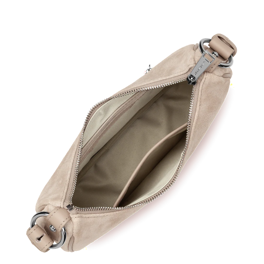 PETIT SAC BESACE LANCASTER SUEDE BEIGE FONCÉ 480-081 BEIGEFONCE www.solene-maroquinerie.fr 5