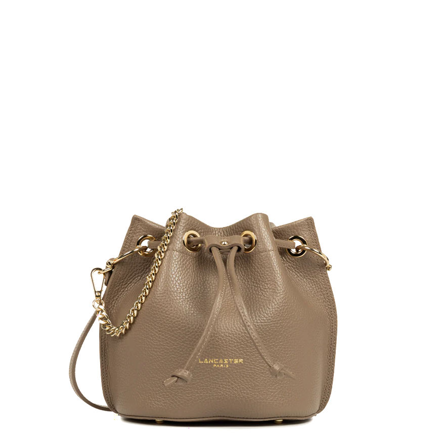 PETIT SAC BOURSE LANCASTER ALBA DOUBLE TAUPE 470-80 TAUPE_IN_OR www.solene-maroquinerie.fr