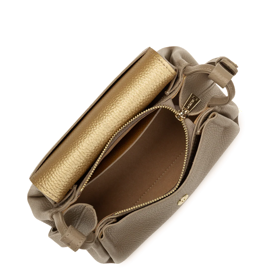 PETIT SAC TROTTEUR LANCASTER ACCORDEON DOUBLE TAUPE 470-87 TAUPE_IN_OR www.solene-maroquinerie.fr 4