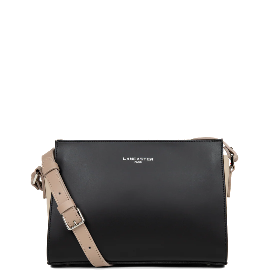 PETIT SAC TROTTEUR LANCASTER SMOOTH NOIR NUDE CLAIR NUDE FONCÉ 437-02 NOIR_NCNF www.solene-maroquinerie.fr