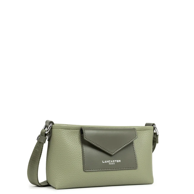 POCHETTE LANCASTER MAYA DOUBLE KBA BLEU OLIVE 517-104 OLIVE www.solene-maroquinerie.fr 2