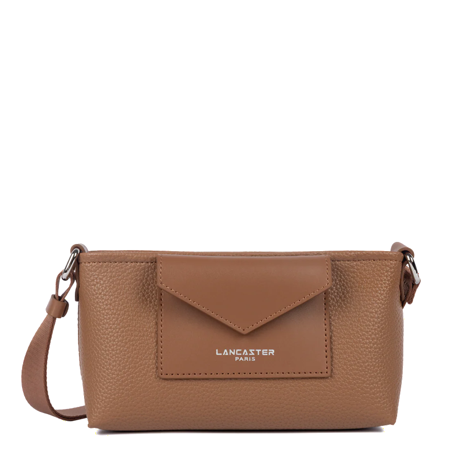 POCHETTE LANCASTER MAYA DOUBLE KBA MOKA 517-104 MOKA www.solene-maroquinerie.fr