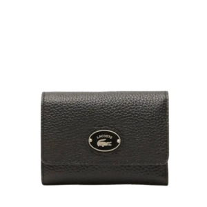 PORTE-MONNAIE A RABAT LACOSTE ORIGIN NOIR NF4163GZ 000 www.solene-maroquinerie.fr