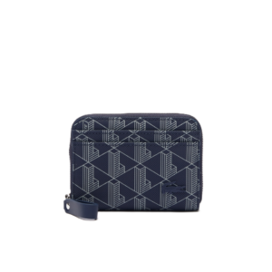PORTE-MONNAIE ZIPPÉ LACOSTE DAILY LIFESTYLE MONO MARINE LAPONIE NF4378DG M83 www.solene-maroquinerie.fr