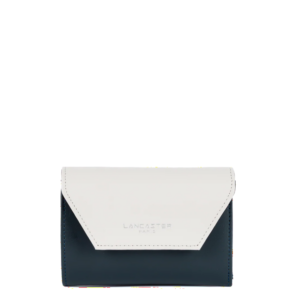 PORTEFEUILLE DOS A DOS LANCASTER SMOOTH BLEU FONCÉ ECRU 137-02 BLEUF_ECRU www.solene-maroquinerie.fr