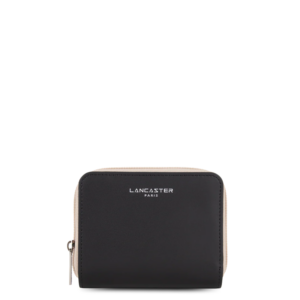 PORTEFEUILLE DOS A DOS LANCASTER SMOOTH NOIR NUDE CLAIR NUDE FONCÉ 137-17 NOIR_NCNF www.solene-maroquinerie.fr