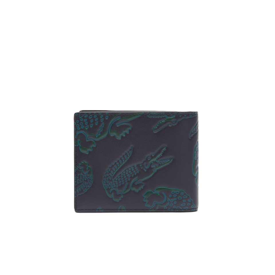 PORTEFEUILLE LACOSTE ALL OVER 80'S ABIMES NH4572FW N34 www.solene-maroquinerie.fr 3