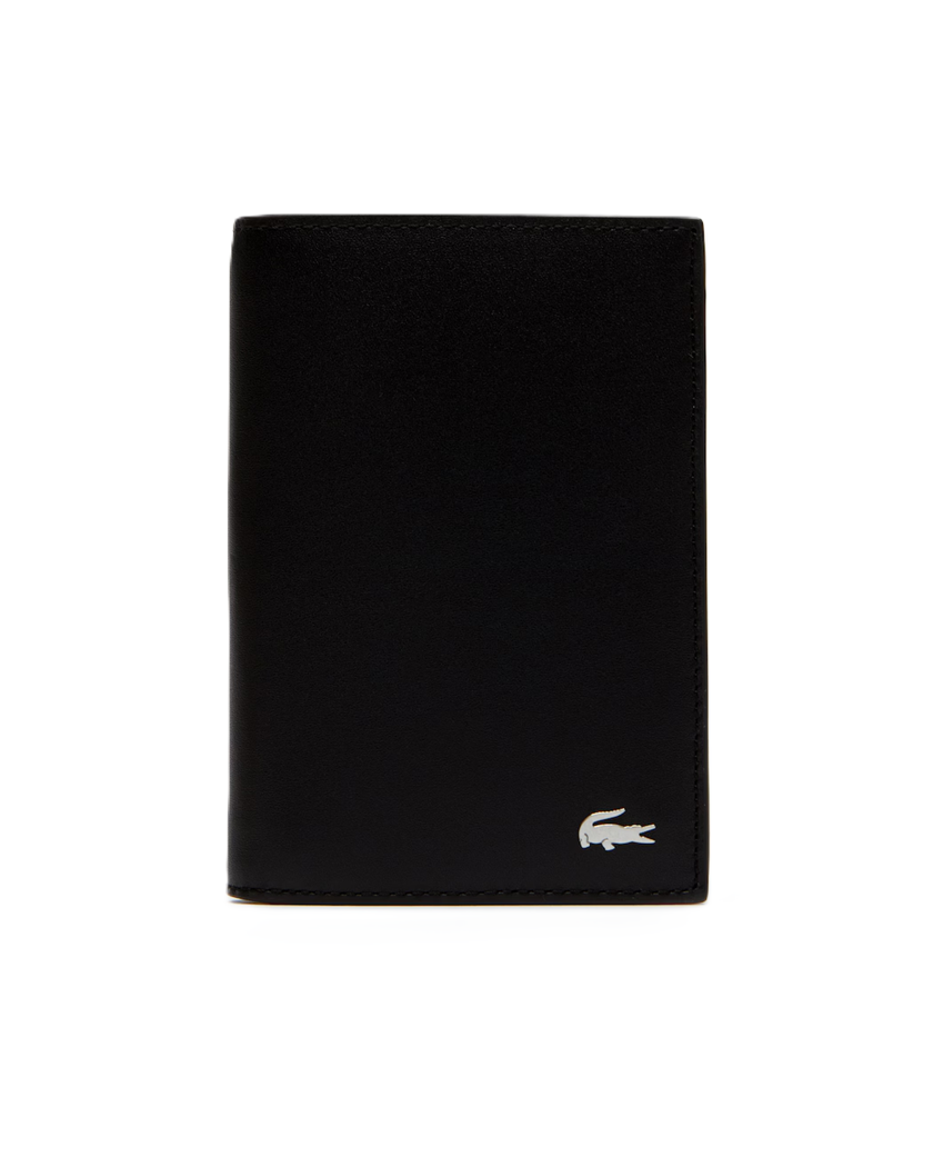 PORTEFEUILLE VERTICAL FG EN CUIR LACOSTE FITZGERALD NOIR NH2368FG 000 www.solene-maroquinerie.fr
