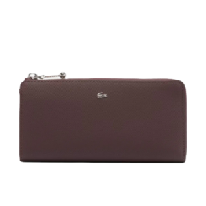PORTEFEUILLE ZIPPÉ LACOSTE DAILY CITY FUDGE NF4765DZ R25 www.solene-maroquinerie.fr