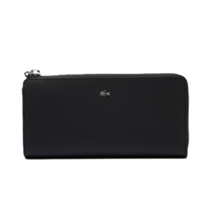 PORTEFEUILLE ZIPPÉ LACOSTE DAILY CITY NOIR NF4765DZ 000 www.solene-maroquinerie.fr