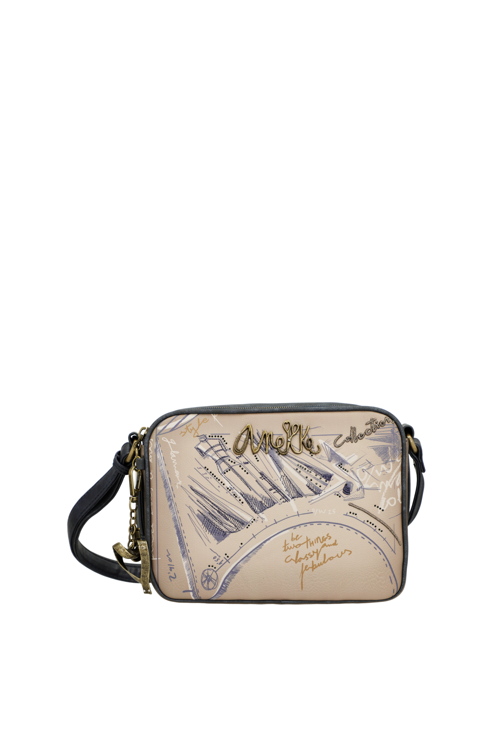 SAC A BANDOULIERE 2 COMPARTIMENTS ANEKKE STUDIO 41843-183 www.solene-maroquinerie.fr