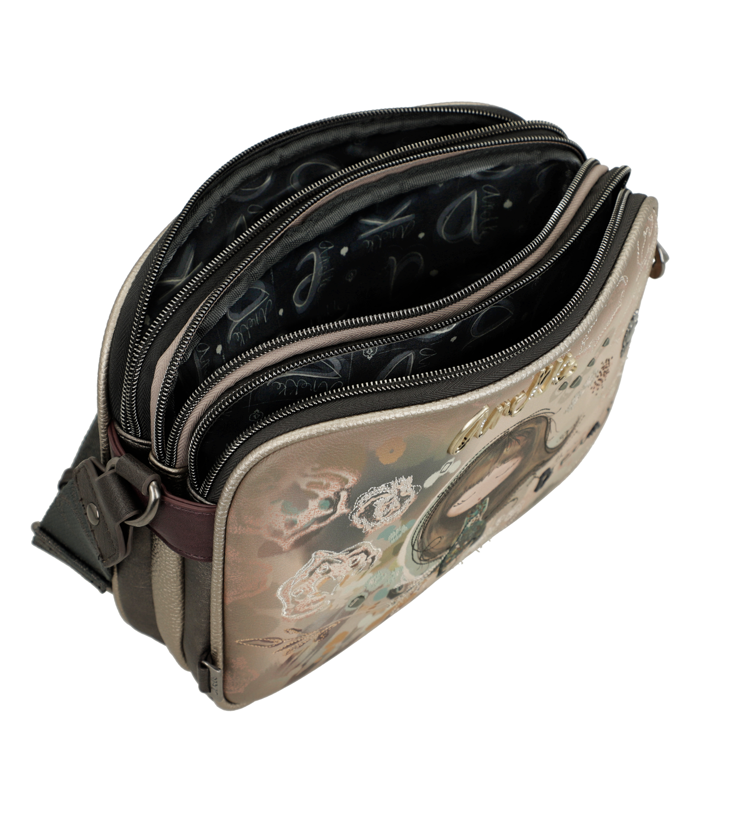 SAC A BANDOULIERE A 3 COMPARTIMENTS ANEKKE REAL – Image 3