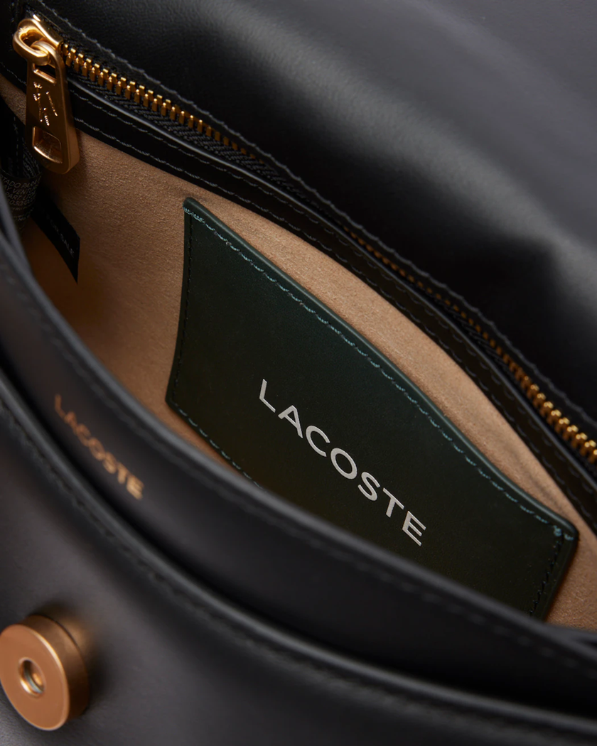 SAC A BANDOULIERE EN CUIR LACOSTE TENNIS BLISS NOIR NF5105IT 000 www.solene-maroquinerie.fr 4