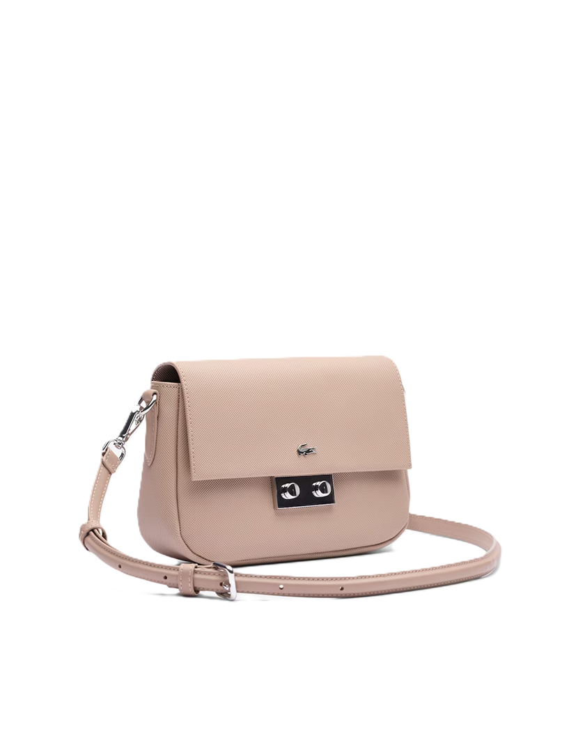 SAC A BANDOULIERE ET A RABAT LACOSTE DAILY CITY TAUPE NF4757DZ N81 www.solene-maroquinerie.fr 2