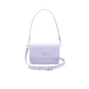 SAC A BANDOULIERE ET RABAT LACOSTE ELEGANCE LANGUID LAVENDER NF5147EG R47 www.solene-maroquinerie.fr