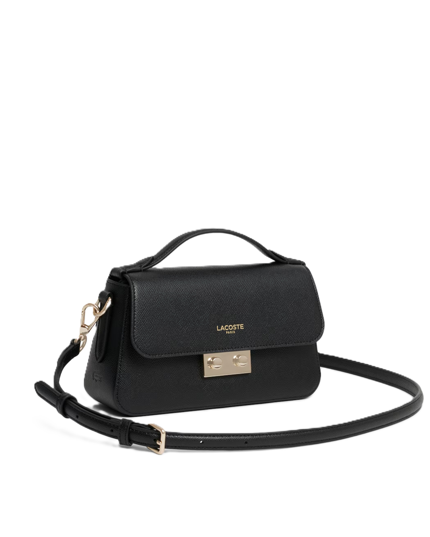 SAC A BANDOULIERE LACOSTE CHAMPS-ELYSÉES NOIR NF5099PH 000 www.solene-maroquinerie.fr 2