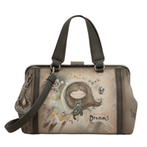 SAC A MAIN A FERMOIR METALLIQUE ANEKKE REAL 41701-009 www.solene-maroquinerie.fr