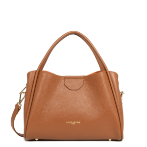 SAC A MAIN LANCASTER IDA DOUBLE CAMEL 470-84-CAMEL_IN_OR www.solene-maroquinerie.fr