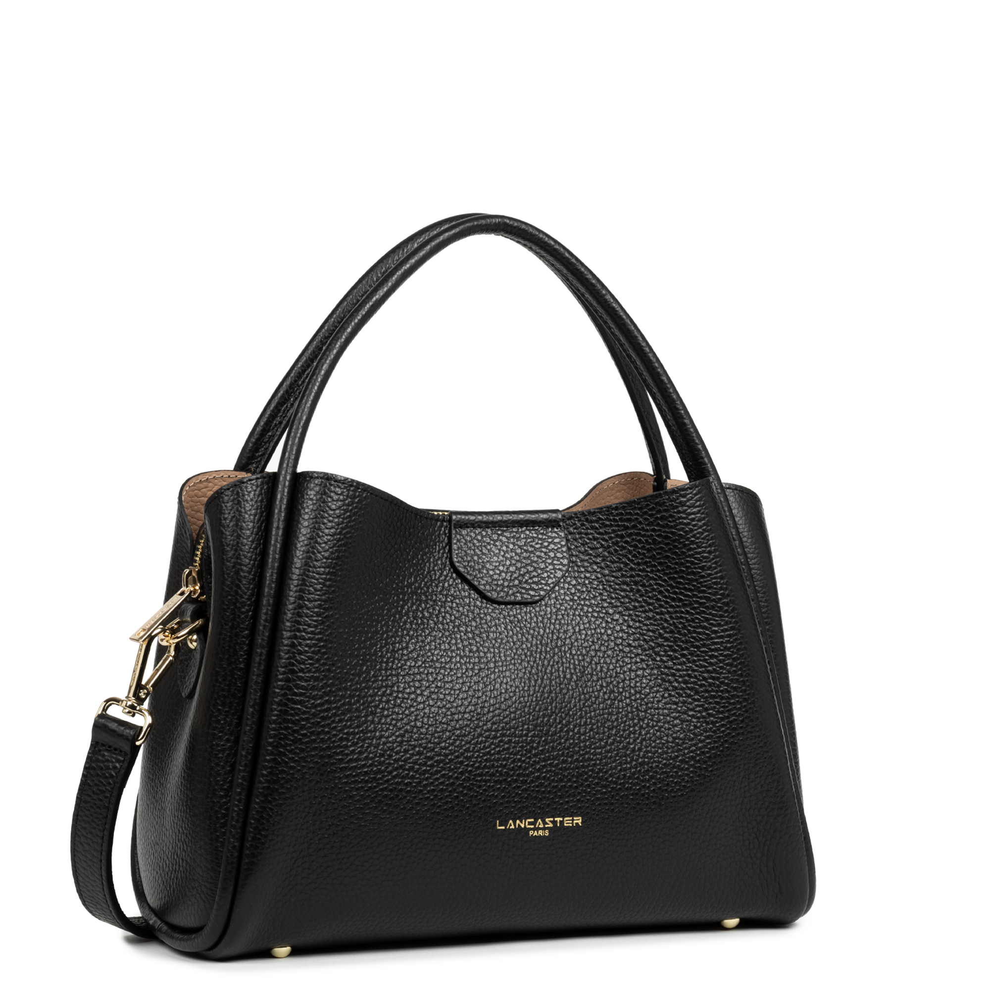 SAC A MAIN LANCASTER IDA DOUBLE NOIR 470-84-NOIR_IN_NU www.solene-maroquinerie.fr 2